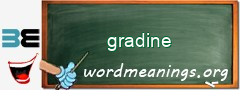 WordMeaning blackboard for gradine